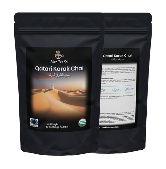 Qatari Karak Chai | Fragrant Blend of Black Tea, Cardamom, Cinnamon, Cloves, and Ginger | USDA Organic